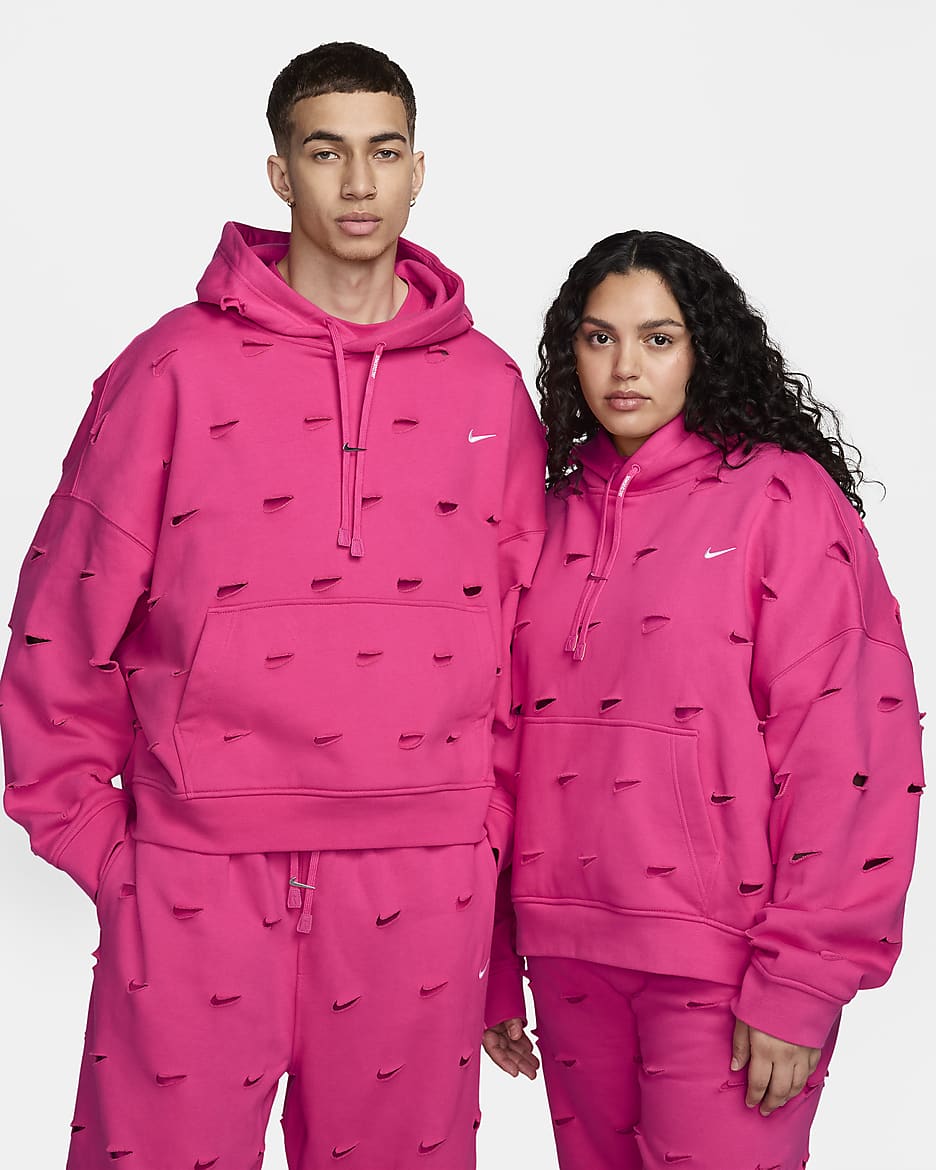 Nike pink swoosh hoodie sale